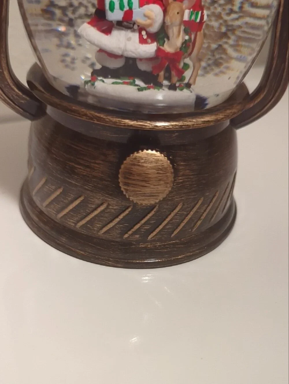 Bronze Musical Snow Globe Lantern - Bronze